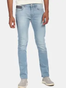 U.S. Polo Assn. Denim Co. Men Blue Slim Fit Mildly Distressed Heavy Fade Jeans