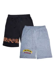 KiddoPanti Boys Pack of 2 Regular Fit Shorts