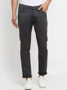 Rodamo Men Grey Slim Fit Mid-Rise Clean Look Jeans