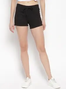 StyleStone Women Black Solid Regular Fit Shorts