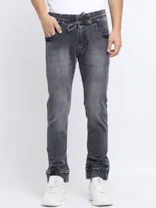 Rodamo Men Black Slim Fit Mid-Rise Clean Look Jogger Jeans