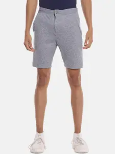 Campus Sutra Men Grey Solid Regular Fit Regular Shorts