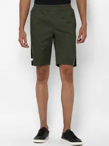 Allen Solly Tribe Men Olive Green Solid Slim Fit Regular Shorts