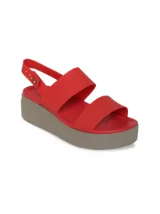 Crocs Brooklyn  Women Red Solid Sandals