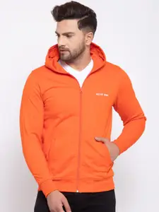 Kalt Men Orange Hooded Sweatshirt