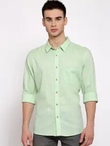 Pepe Jeans Men Green Regular Fit Solid Casual Shirt