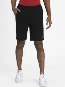 Puma Men Black Solid Regular Fit Sports Shorts