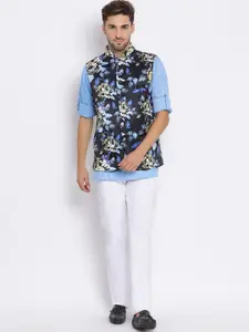 Hangup Men Multicoloured Printed Kurti with Pyjamas