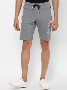Allen Solly Tribe Men Grey Printed Slim Fit Regular Shorts