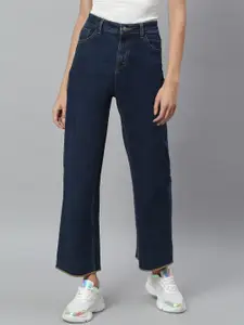Kotty Women Blue Flared High-Rise Clean Look Jeans