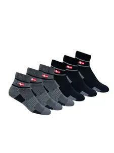 KOPNHAGN Men Pack Of 6 Assorted Striped High Ankle Sports Socks