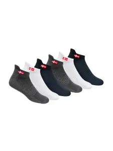 KOPNHAGN Men Pack Of 6 Assorted Athletic Combed Cotton Cushion Ankle-Length Socks With Sports Tab