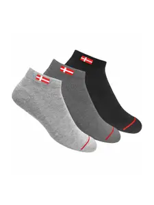 KOPNHAGN Men Pack Of 3 Assorted Combed Cotton Cushioned Ankle Socks