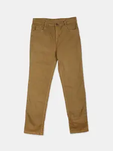 Cherokee Boys Khaki Regular Fit Solid Colored Jeans