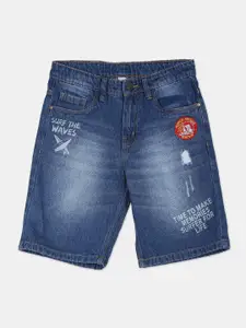 Cherokee Boys Blue Washed Regular Fit Denim Shorts