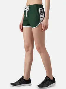 The Dry State Women Green Solid Loose Fit Sports Shorts
