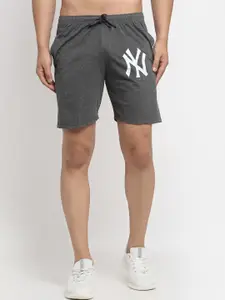 VIMAL JONNEY Men Charcoal Grey Printed Regular Shorts