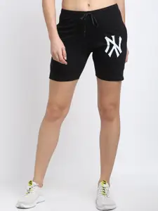 VIMAL JONNEY Women Black Printed Regular Shorts