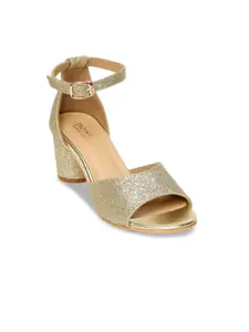 Monrow Women Gold-Toned Embellished Block heels