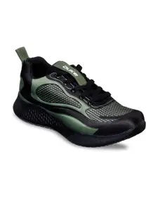 Duke Men Olive Green & Black Running Shoes