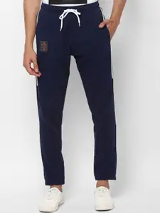 Allen Solly Men Navy Blue Solid Straight-Fit Track Pants