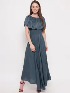 Aawari Women Grey Solid Maxi Dress
