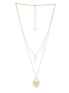20Dresses Gold-Toned Metal Love Without Limits Layered Necklace