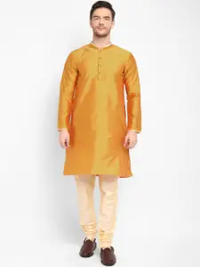 hangup trend Men Gold-Toned Kurta Pajyma Set
