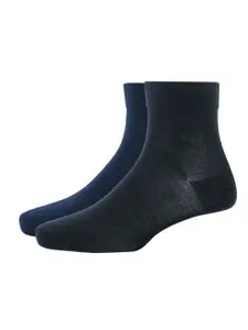 Louis Philippe Men Pack Of 2 Solid Above Ankle-Length Socks