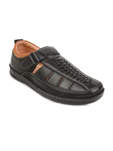 Regal Men Black & Brown Shoe-Style Sandals