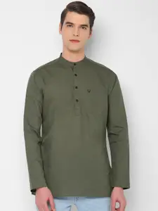 Allen Solly Men Olive Green Regular Fit Solid Casual Shirt