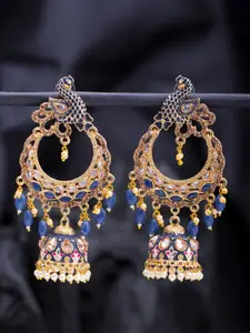 Sukkhi Multicoloured Peacock Shaped Jhumkas
