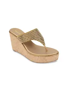 Rocia Women Gold-Toned Embellished Sandals