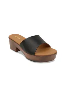 Rocia Women Black Solid Sandals