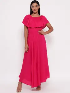Aawari Pink Solid Maxi Dress