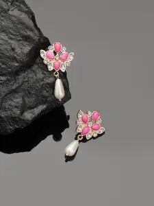 Accessorize London Pink Contemporary Resin Short Drop Earring