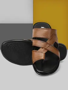 Apsis Men Brown Comfort Sandals