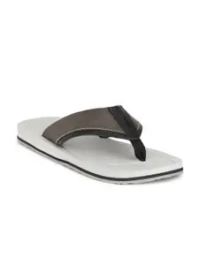 Louis Philippe Men White & Black Comfort Sandals
