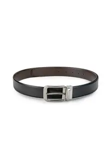 Teakwood Leathers Men Black Textured Belts