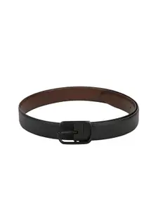 Teakwood Leathers Men Black Textured Belt