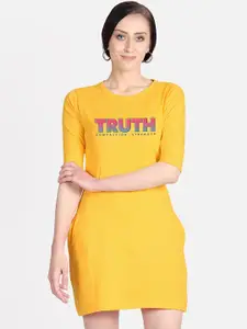 Free Authority Yellow T-shirt Wonder Woman Pure Cotton T-shirt Dress