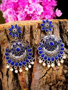 Crunchy Fashion Blue Contemporary Drop Earrings