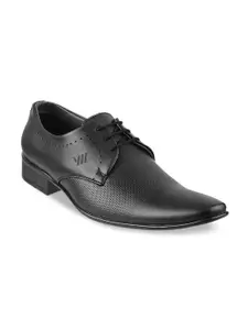 WALKWAY by Metro Men Black Textured Formal Derbys