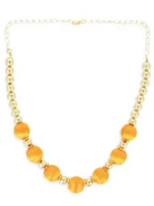 AKSHARA Girls Gold-Toned & Yellow Alloy Gold-Plated Handcrafted Necklace