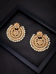 Sukkhi Gold-Toned Contemporary Drop Earrings
