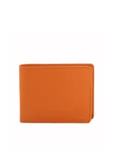 Blacksmith Men Orange Solid Two Fold Wallet