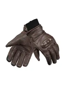 Royal Enfield Men Brown Solid Genuine Leather Winter is Coming Gloves