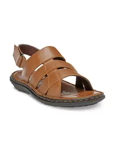 Teakwood Leathers Men Tan Brown Comfort Sandals