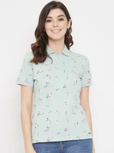 Madame Green Floral Shirt Style Top