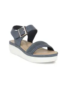 Bata comfit Women Blue Solid Sandals